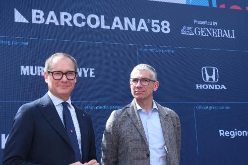 L’assessore Roberti con il presidente della Società Velica di Barcola e Grignano Mitja Gialuz.
 