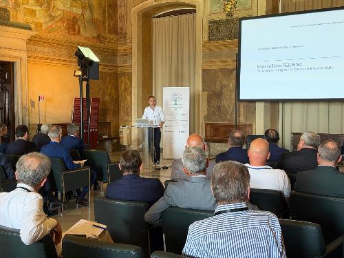 L'intervento del governatore Massimiliano Fedriga 