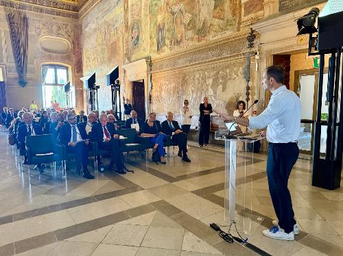 L'intervento del governatore Massimiliano Fedriga 
