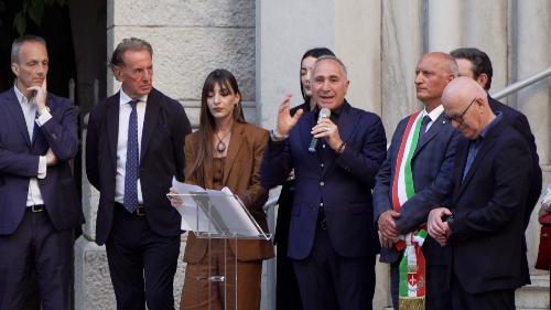 Un momento della cerimonia di inaugurazione