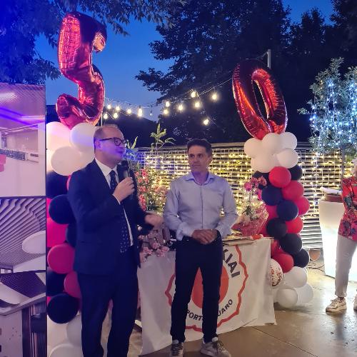 Il vicegovernatore con delega allo Sport Mario Anzil nel suo intervento alla festa per i 50 anni della società Judo Kiai di Portogruaro