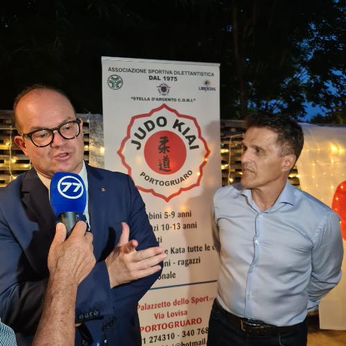 Il vicegovernatore della Regione Fvg Mario Anzil alle celebrazioni per i 50 anni del Judo Kiai di Portogruaro
