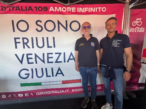 L'assessore alla Protezione civile Riccardo Riccardi con il Portavoce Petiziol