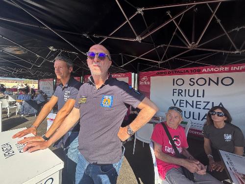 L'assessore alla Protezione civile Riccardo Riccardi con il Portavoce Petiziol