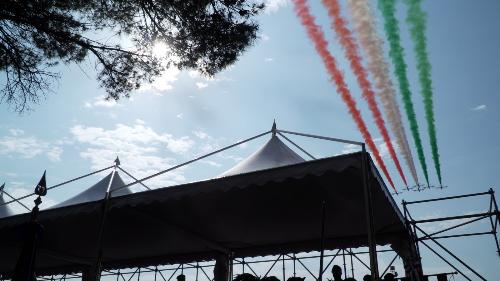 Il sorvolo dlele Frecce Tricolori
