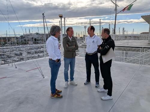 L'assessore regionale alla Difesa dell'ambiente, energia e sviluppo sostenibile Fabio Scoccimarro alla Società Ginnastica Triestina Nautica, in occasione della visita della sede rinnovata con il contributo della Regione Friuli Venezia Giulia.
