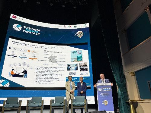 L’assessore al Patrimonio, demanio, servizi generali e sistemi informativi Sebastiano Callari  interviene all'evento Toscana Digitale a Firenze