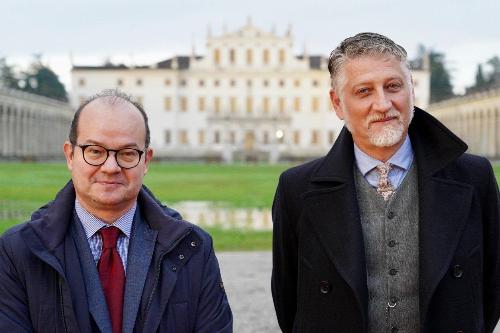 Il vicegovernatore Mario Anzil assieme al ministro della Cultura Alessandro Giuli a Villa Manin in una foto d'archivio.

a Villa Manin