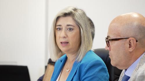 L'assessore regionale a Infrastrutture e territorio Cristina Amirante con il Prefetto di Pordenone Michele Lastella al tavolo di coordinamento sul ponte di Chievolis 
