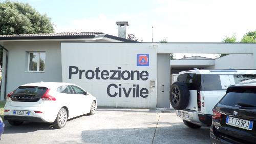 L'esterno della sede della Protezione civile di Castions di Strada