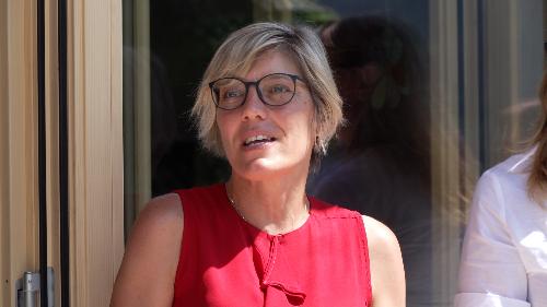 L'assessore alle Finanze Barbara Zilli durante la cerimonia inaugurale
