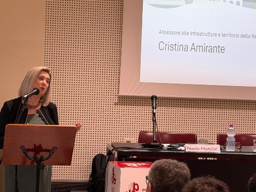 L'assessore Amirante nel corso del suo intervento