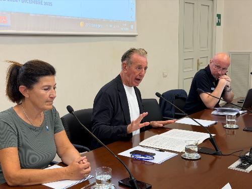 L'assessore Scoccimarro durante il suo intervento.