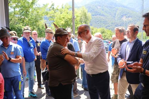 La visita dell'assessore regionale alla Protezione civile Riccardo Riccardi al Campo scuola Eagles 2026 Muec