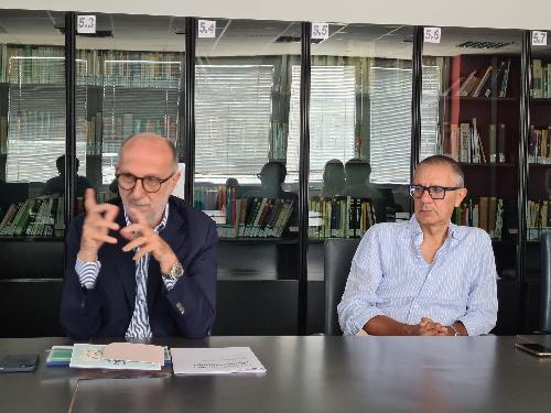 L'assessore Riccardo Riccardi (a sinistra) con il direttore generale di AsFo Giuseppe Tonutti