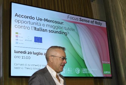 L’assessore regionale alle Attività produttive e turismo Sergio Emidio Bini al focus "Accordo Ue-Mercosur: opportunità e maggiori tutele contro l’Italian sounding?"