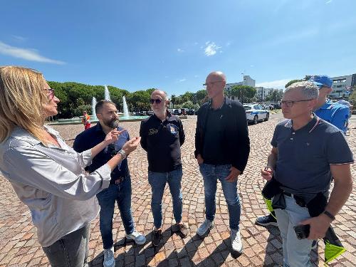 L'incontro con il sindaco di Lignano Laura Giorgi, il vicesindaco Massimiliano La Placa e l'assessore Marco Donà