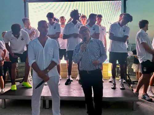 Il vicegovernatore del Friuli Venezia Giulia con delega allo Sport, Mario Anzil in occasione della presentazione ufficiale della prima squadra dell’Apu Old Wild West Udine per la stagione di Serie A 2026/2027.