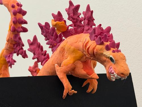 Alcune della opere della mostra "Dyno Art" a Trieste
