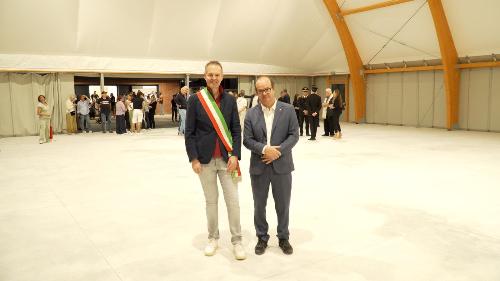 Il vicegovernatore Anzil con il sindaco di Ronchis Manfredi Michelutto
