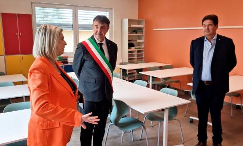 Una delle aule del nuovo istituto.