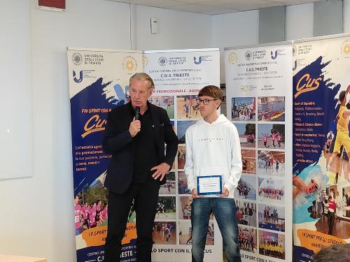 L'intervento dell'assessore Fabio Scoccimarro all'evento del Cus Trieste
