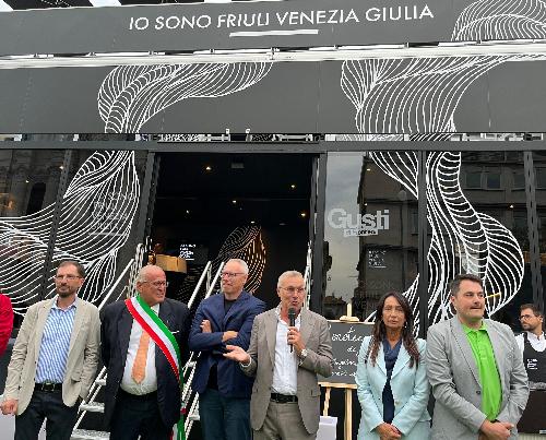 L'intervento dell'assessore regionale alle Attività produttive Sergio Emidio Bini all'inaugurazione di Gusti di frontiera 2026