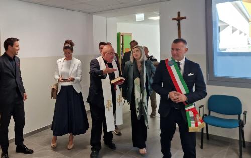 Un momento della visita all'interno dell'istituto.