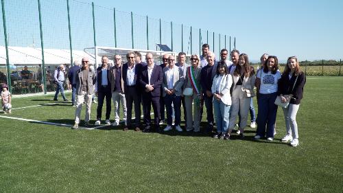 L'inaugurazione ufficiale del nuovo campo da calcio in erba sintetica a Rivis di Sedegliano