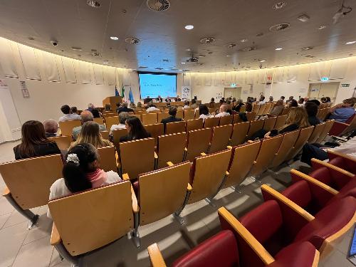 Un momento della conferenza stampa svoltasi oggi a Udine