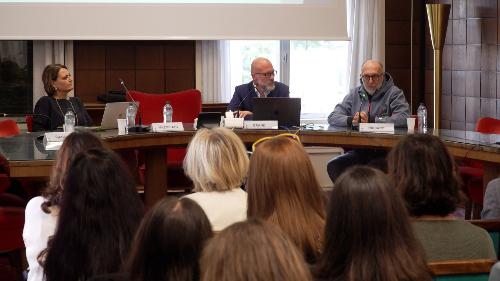L'assessore Riccardi con il direttore del corso Giovanni Grandi