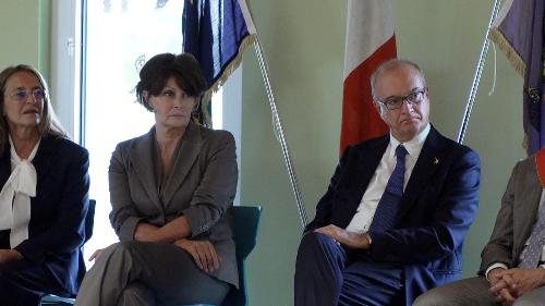 L'assessore regionale Alessia Rosolen con il ministro dell'Istruzione e del Merito Giuseppe Valditara.