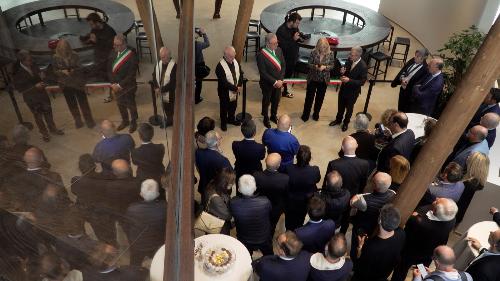 L'intervento dell'assessore Stefano Zannier alla cerimonia di inaugurazione della nuova cantina Zorzettig a Spessa di Cividale.