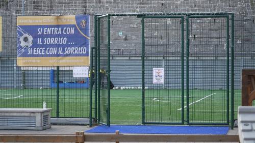 Il campo di calcio a 7 del centro giovanile di Villa Ara