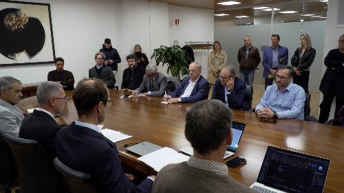 L'assessore regionale alle Risorse agroalimentari, forestali e ittiche Stefano Zannier alla presnetazione della misura sul caro carburanti in agricoltura