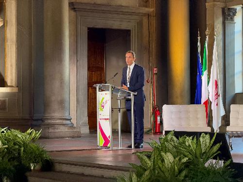 L'intervento del governatore del Friuli Venezia Giulia e presidente della Conferenza delle Regioni Massimiliano Fedriga in chiusura del Festival svoltosi a Firenze