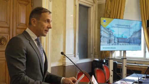 Il governatore Fedriga interviene alla riunione del Comitato Coter oggi a Trieste