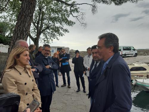 L'assessore regionale Graziano Pizzimenti con il sindaco di Duino Aurisina (Devin-Nabrezina) Daniela Pallotta