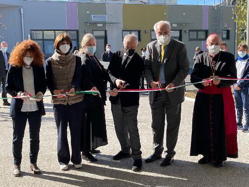 Il taglio del nastro inaugurale dell'Educational Hub Zerotredici, alla Danieli di Buttrio