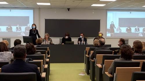 L'assessore regionale al Lavoro Alessia Rosolen interviene al convegno all'Università di Trieste, introdotto dalla direttrice del Dipartimento di Economia Donata Vianelli