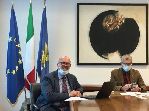 L'assessore Callari insieme al presidente del Consiglio del Friuli Venezia Giulia Zanin