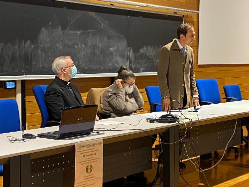 Il governatore del Friuli Venezia Giulia Massimiliano Fedriga durante la celebrazione dei 40 anni di fondazione dell’Università della terza età di Udine.