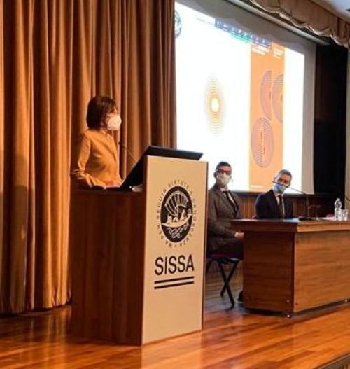 L'assessore regionale a Università e Ricerca Alessia Rosolen durante la cerimonia d'apertura dell'anno accademico della Scuola internazionale superiore di studi avanzati.