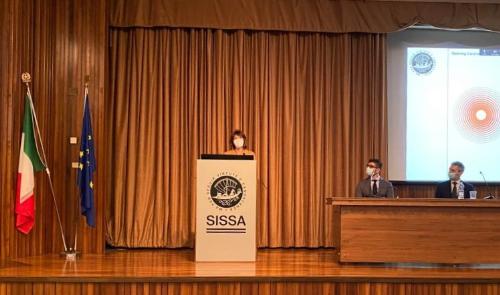 L'assessore regionale a Università e Ricerca Alessia Rosolen durante la cerimonia d'apertura dell'anno accademico della Scuola internazionale superiore di studi avanzati.
