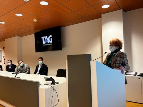 L’assessore regionale alla Cultura Tiziana Gibelli, intervenendo alla presentazione nel palazzo della Regione a Udine di TAG The Artist Garage.