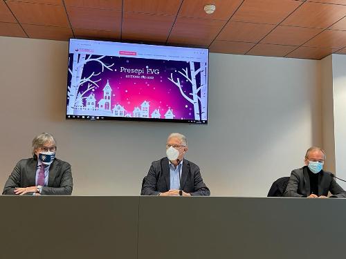 L'assessore regionale alle Attività produttive, Sergio Emidio Bini, a Udine alla presentazione di 'Presepi FVG'.