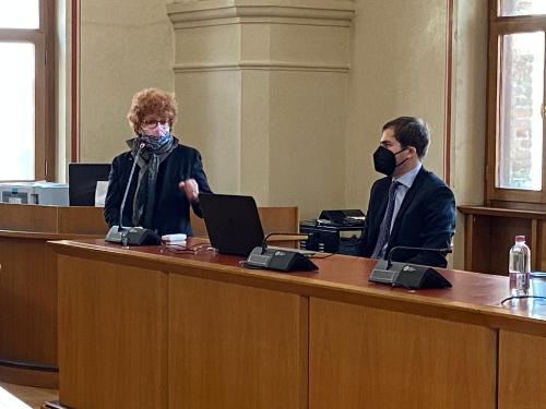 L'intervento dell'assessore regionale alla Cultura Tiziana Gibelli nel corso della presentazione del libro di Giuseppe Benedetto in Municipio a Pordenone