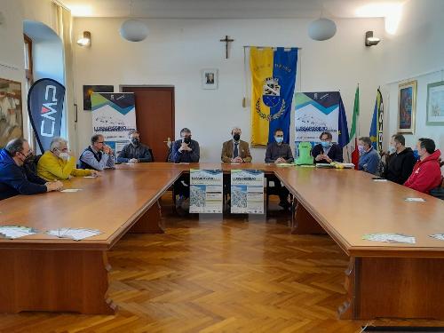L'assessore regionale alle Autonomie locali Pierpaolo Roberti alla presentazione di Lussarissimo - Tarvisio 20 dicembre 2021.
