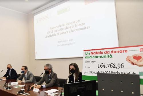 Un momento della conferenza stampa che si è tenuta a Trieste nella sala Predonzani della Regione Friuli Venezia Giulia