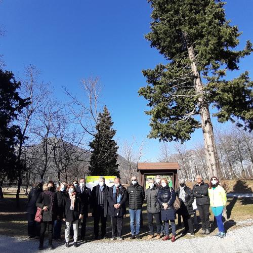 Il vicegovernatore del Fvg con delega alla Salute Riccardo Riccardi alla presentazione del progetto "Fvg in movimento" nel parco ex colonia di Osoppo 